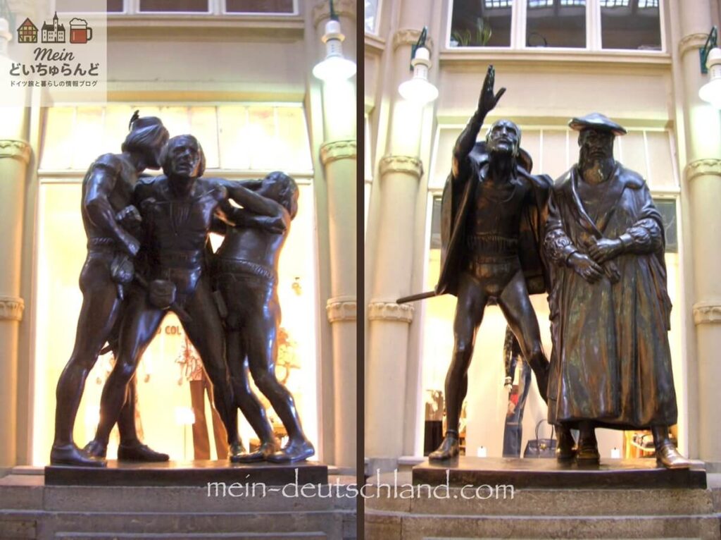 ライプツィヒのアウアーバッハス・ケラーの彫像